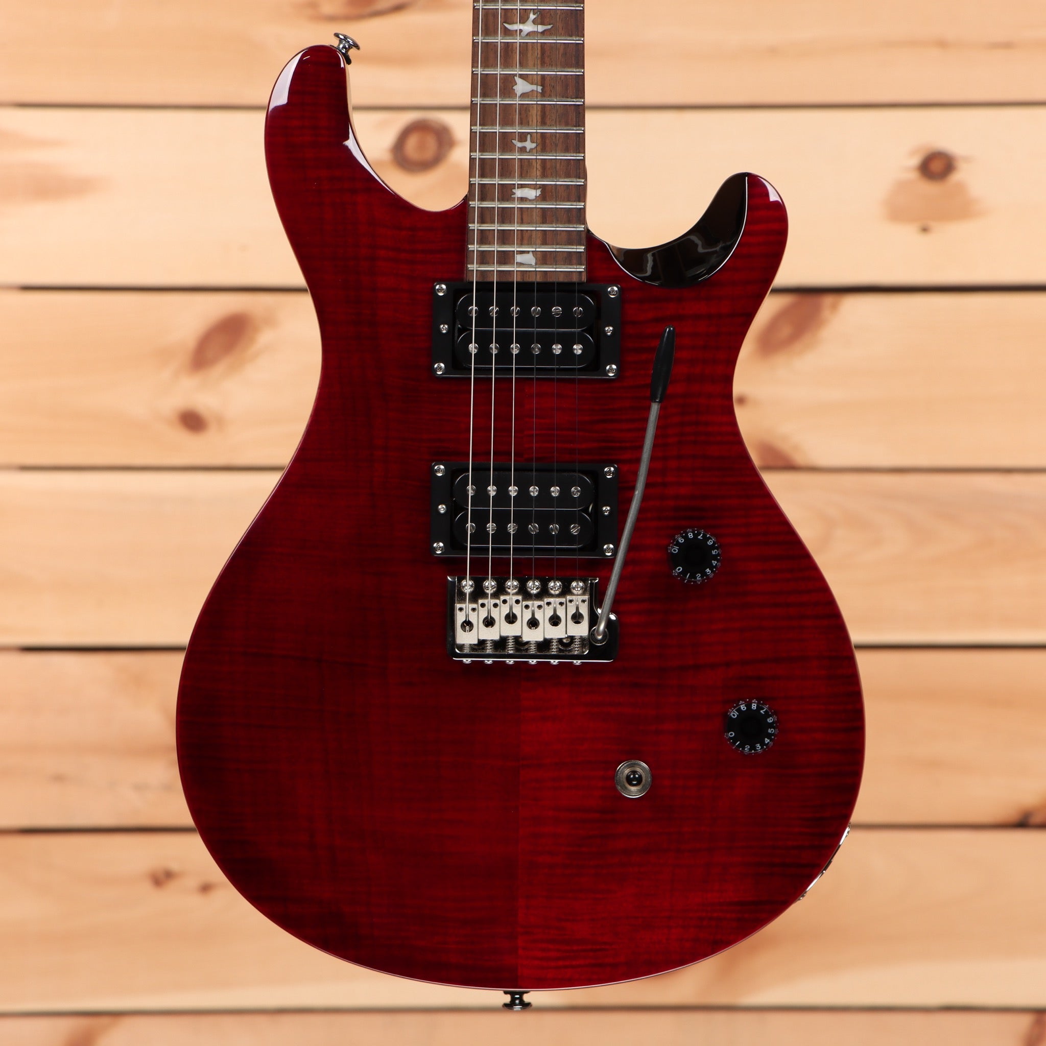 Paul Reed Smith SE CE 24 electric guitar Black Cherry with flamed maple top and dual humbuckers
