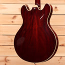 Eastman T186MX semi-hollowbody electric guitar classic red finish with maple binding