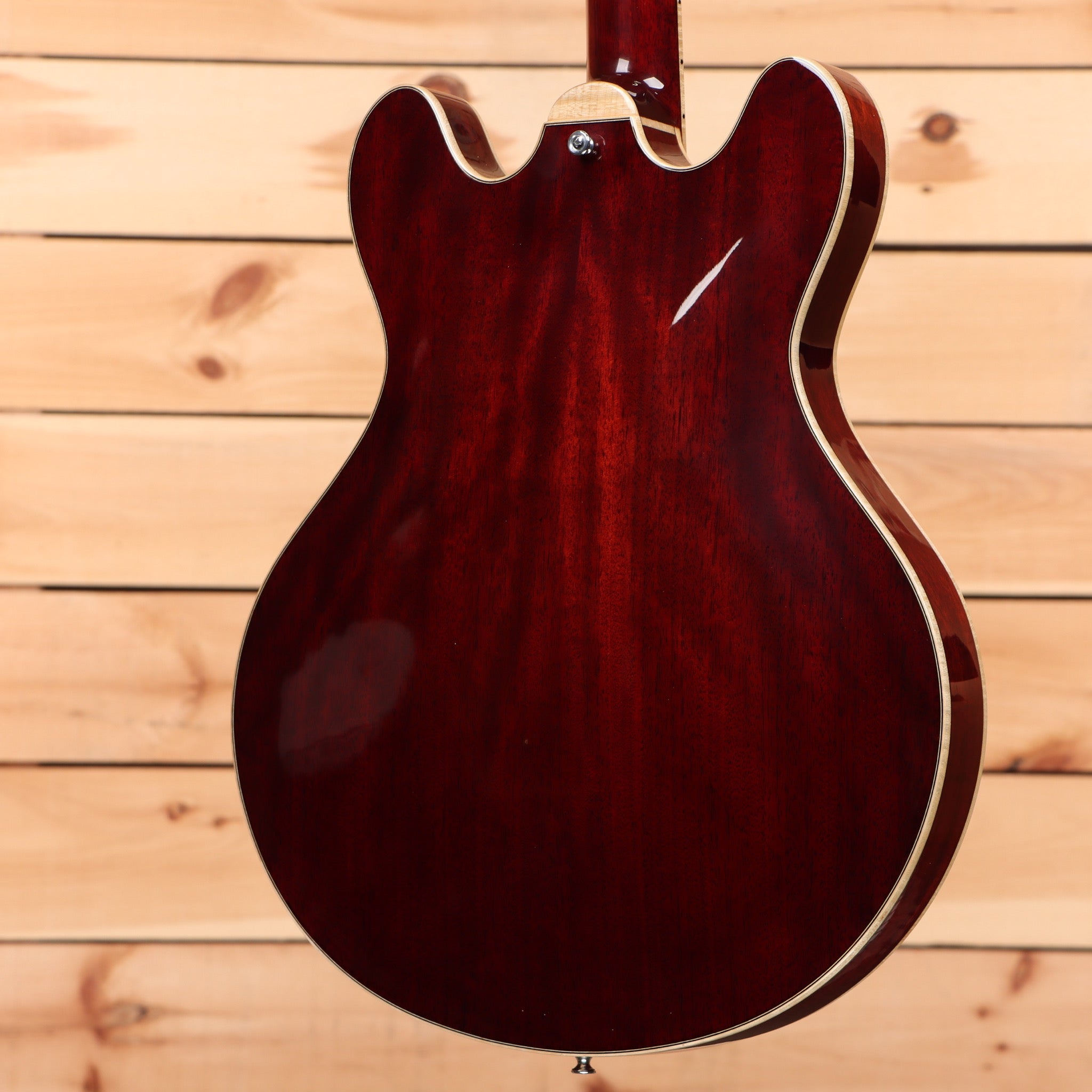 Eastman T186MX semi-hollowbody electric guitar classic red finish with maple binding