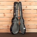 Eastman T186MX classical guitar case black with gray interior and chrome hardware