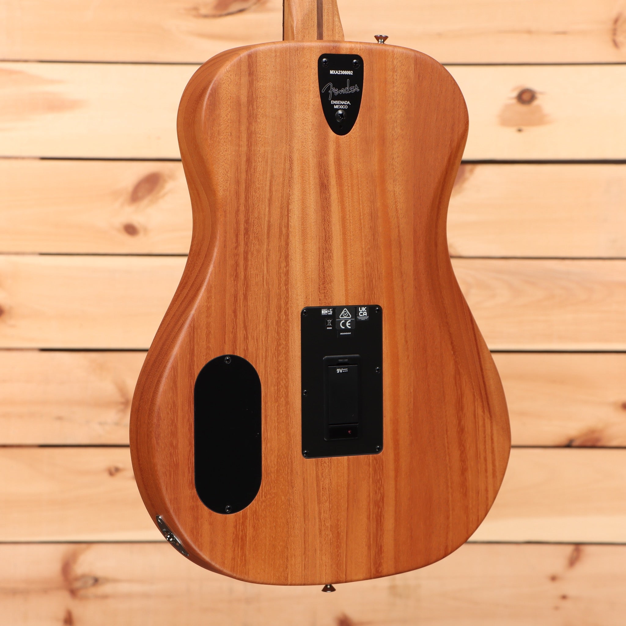 Fender Highway Series dreadnought acoustic guitar natural finish with electronics cavity plate