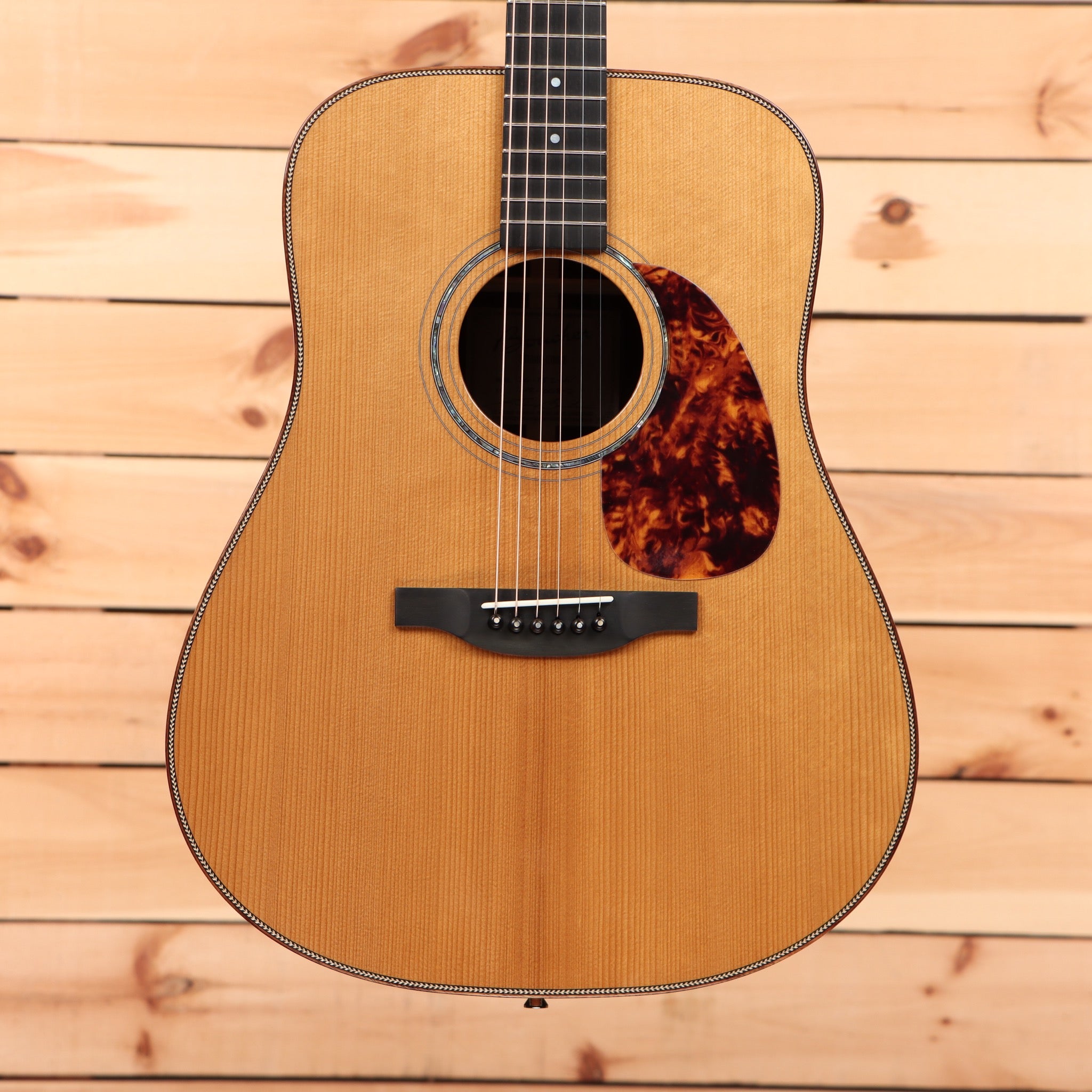 Boucher SG152MV dreadnought acoustic guitar natural finish with tortoiseshell pickguard