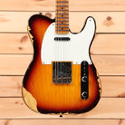 Fender Custom Shop Limited 1958 Telecaster heavy relic electric guitar aged chocolate 3-tone sunburst with single-coil pickups