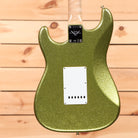 Fender Custom Shop Dick Dale Stratocaster electric guitar Chartreuse Sparkle with white pickguard
