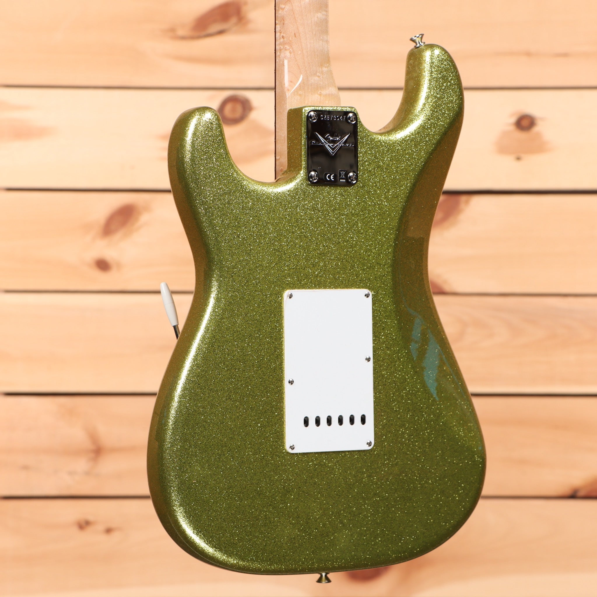 Fender Custom Shop Dick Dale Stratocaster electric guitar Chartreuse Sparkle with white pickguard