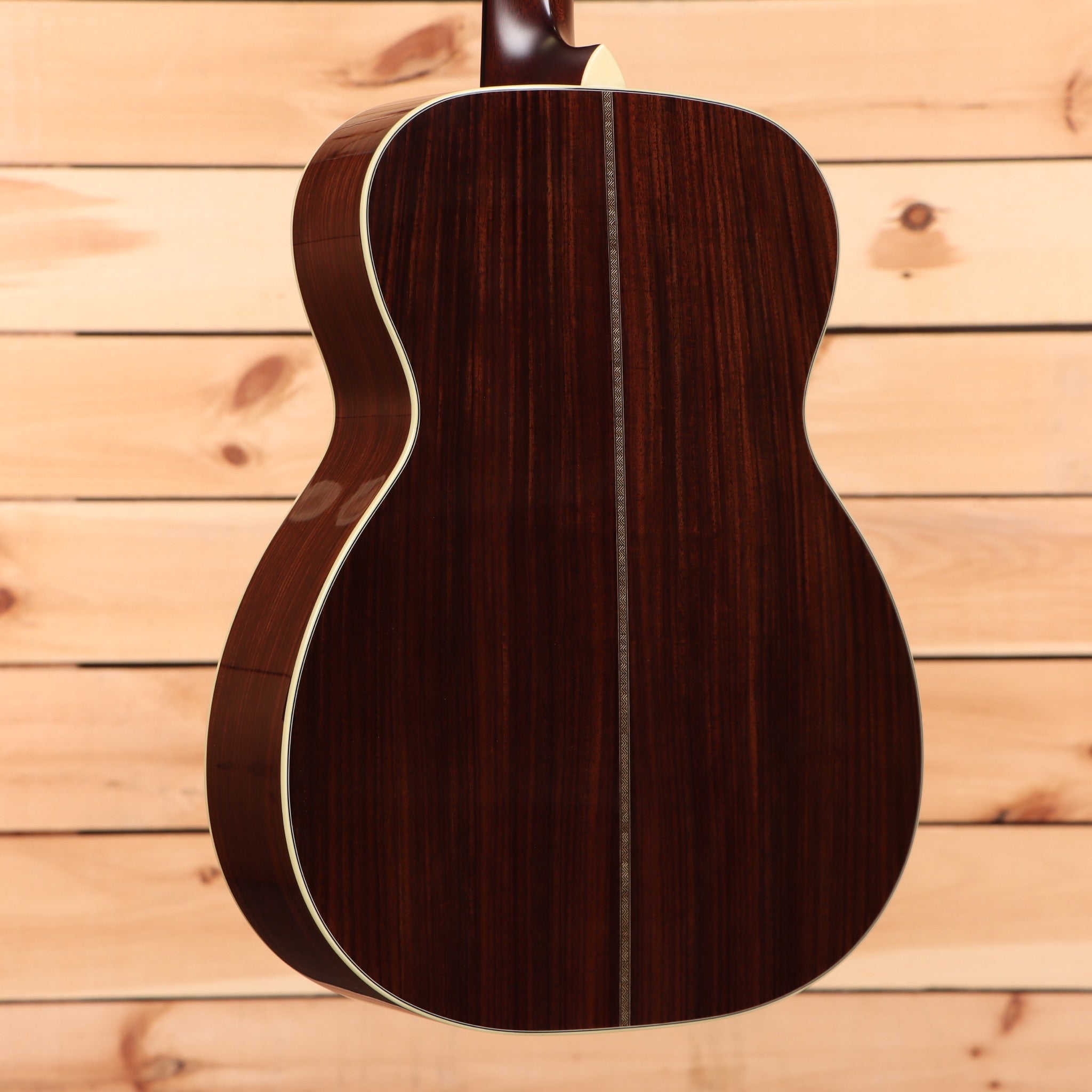 Bourgeois OM Vintage TS acoustic guitar natural finish with cream binding and rosewood back sides