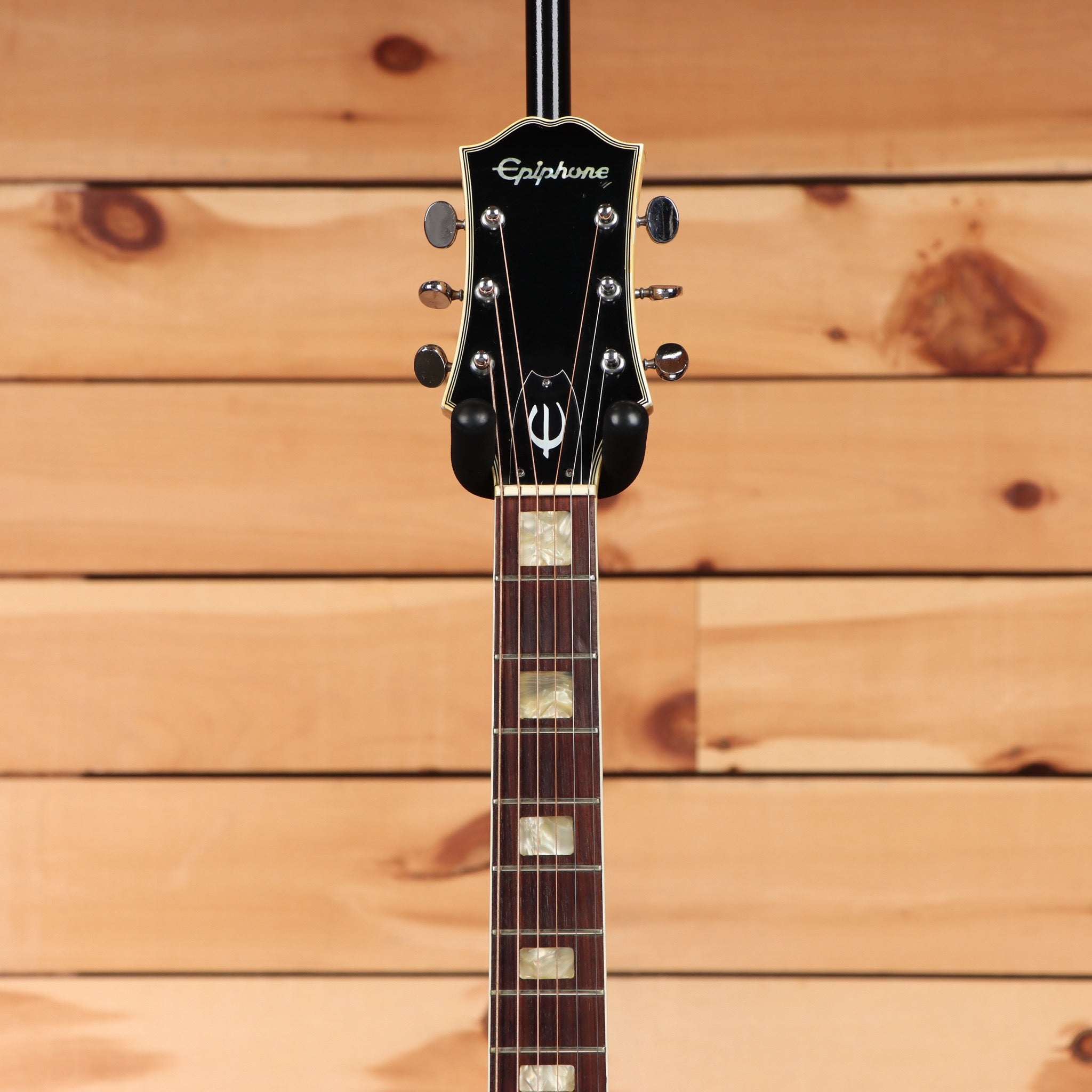 Epiphone FT-570BL acoustic guitar Natural finish with rosewood fretboard and pearl block inlays