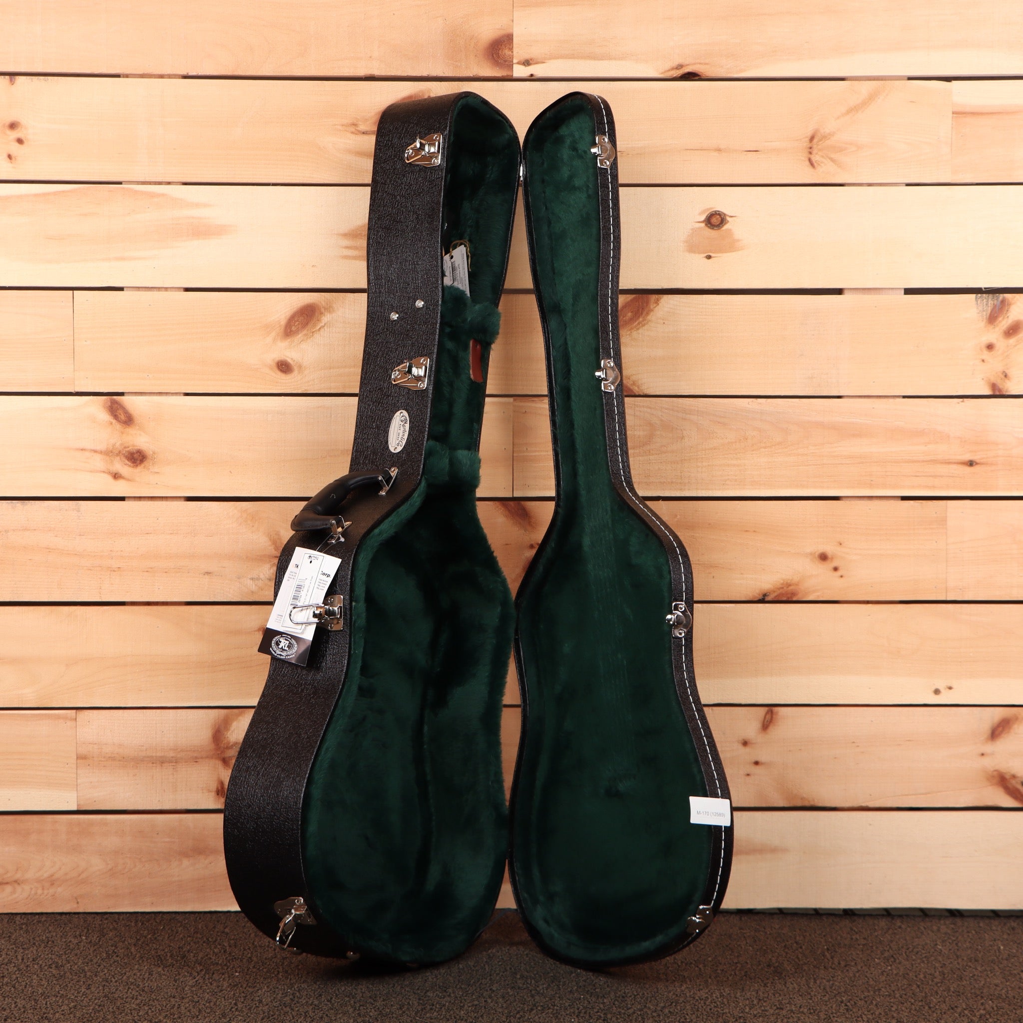 Martin D-19 190th Anniversary dreadnought acoustic guitar with dark green velvet interior case and chrome hardware