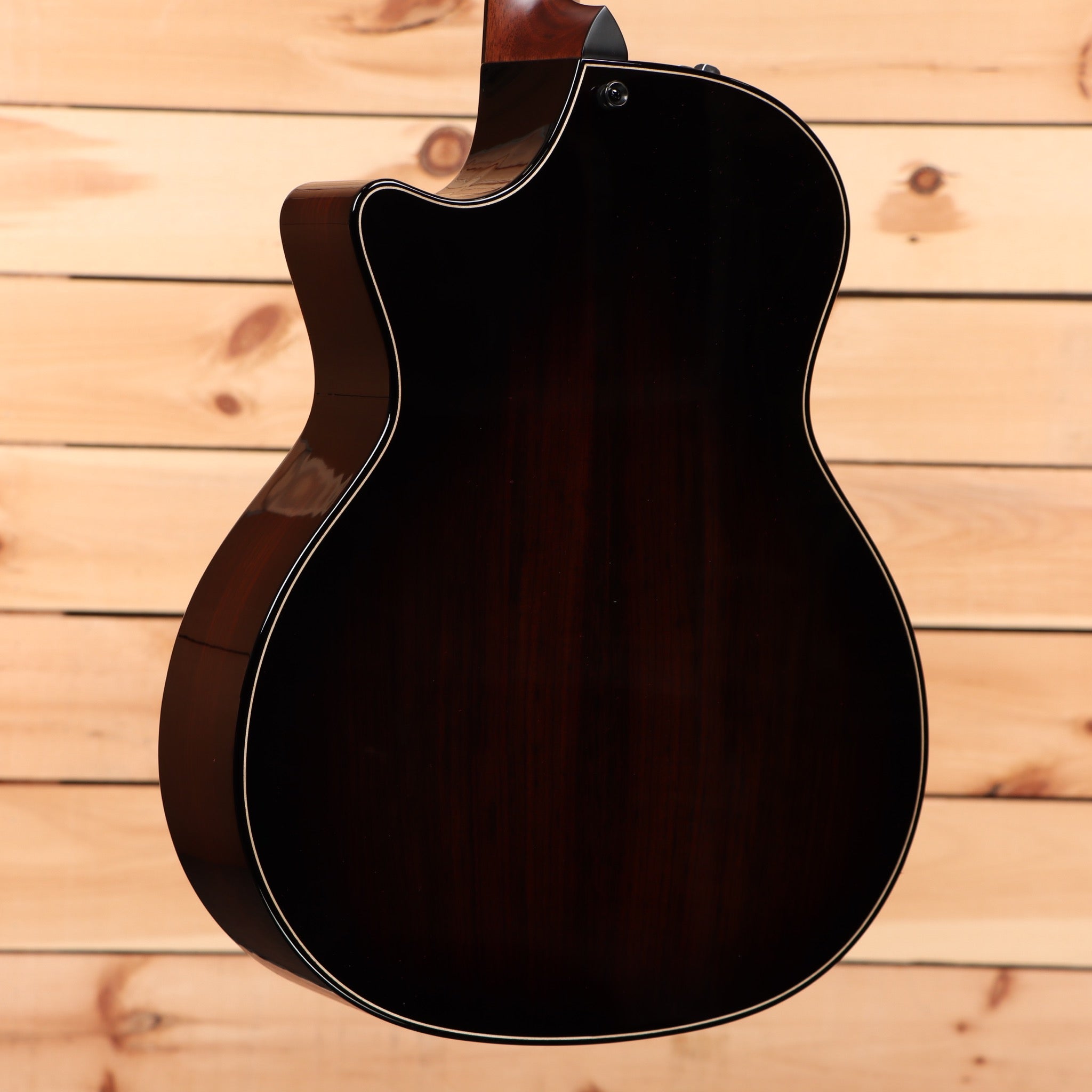 Taylor Builders Edition 814ce Grand Auditorium acoustic-electric guitar Blacktop with cutaway and white binding