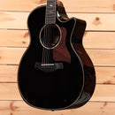 Taylor Builders Edition 814ce Blacktop acoustic-electric guitar with venetian cutaway and rosewood back