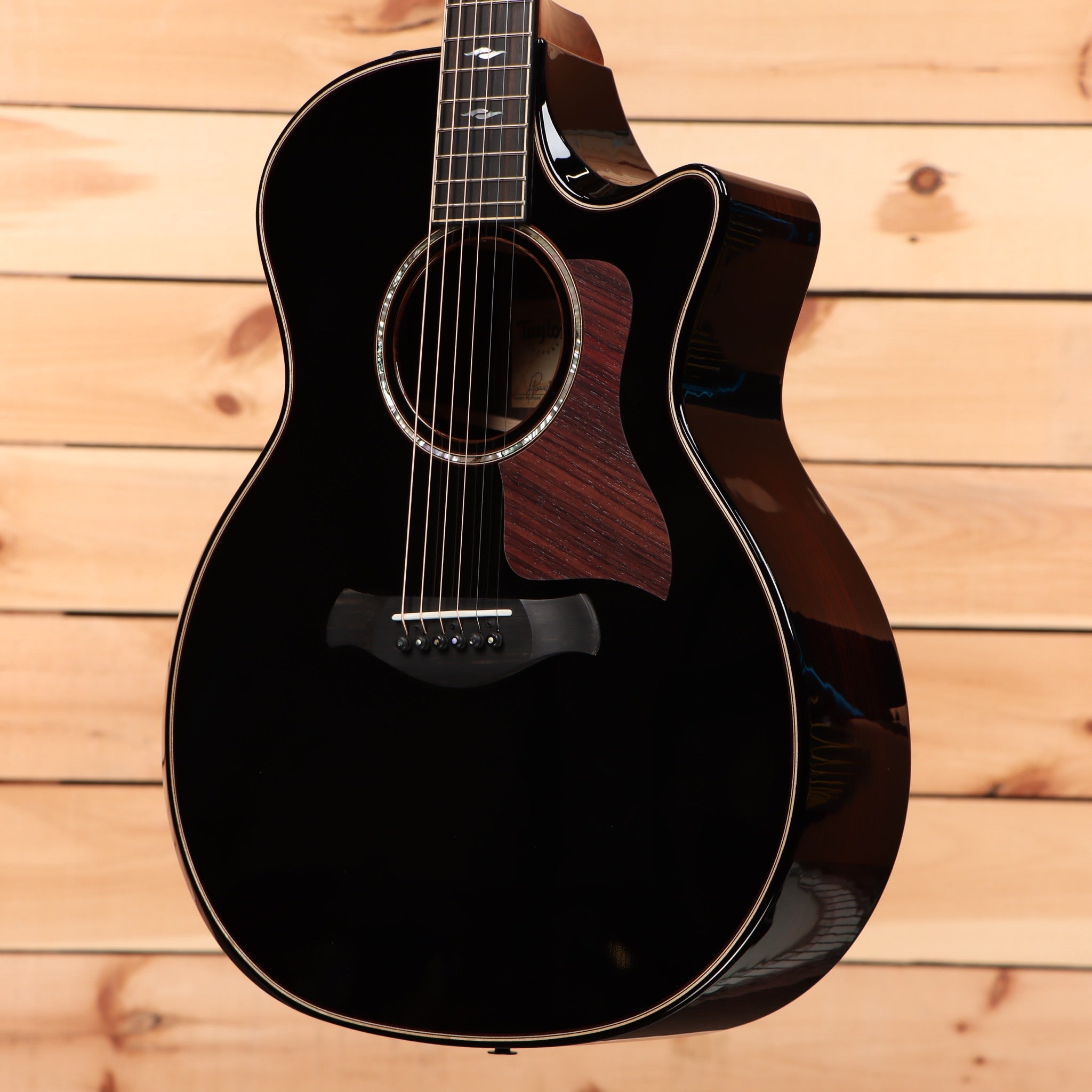 Taylor Builders Edition 814ce Blacktop acoustic-electric guitar with venetian cutaway and rosewood back