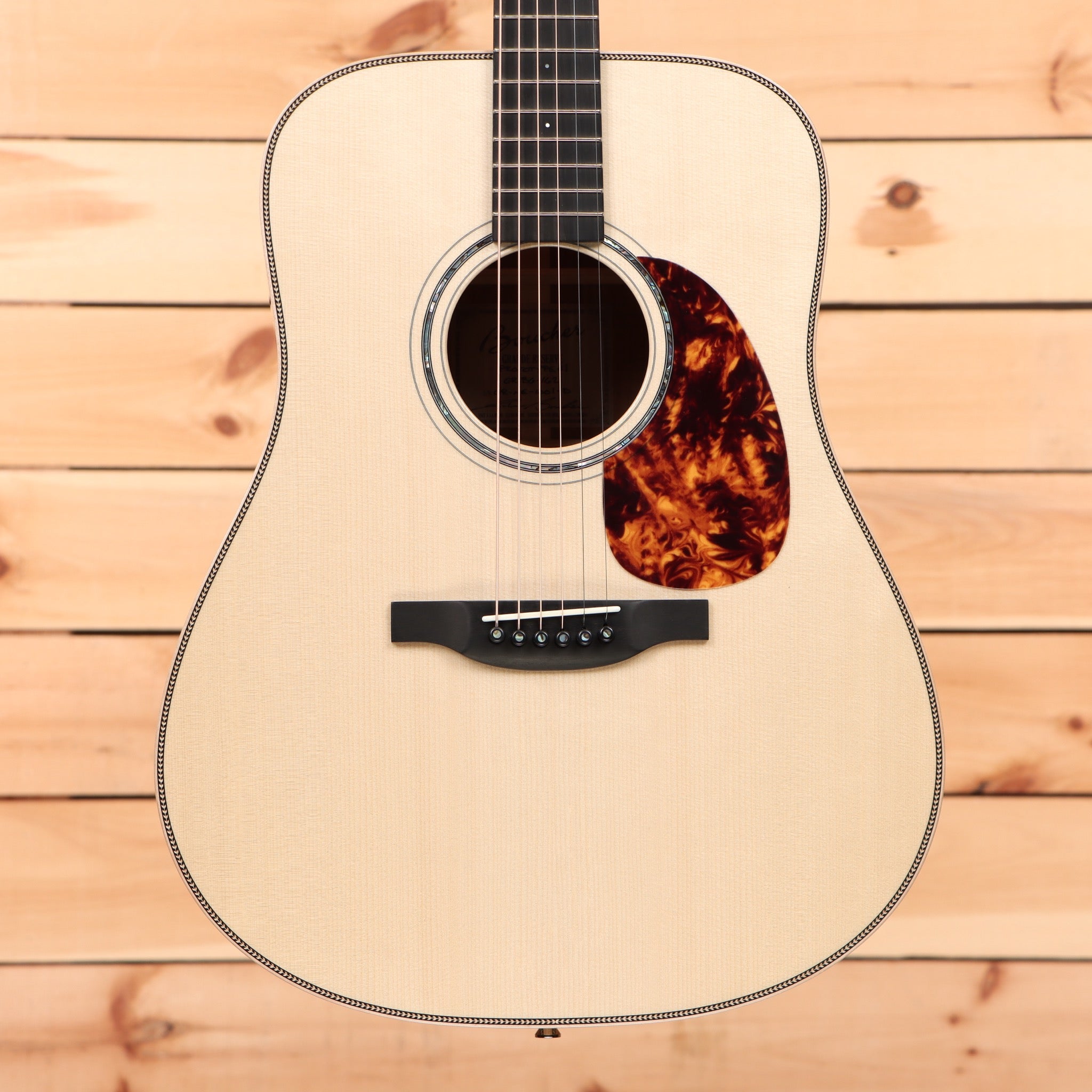 Boucher GR-BG-162-T acoustic dreadnought guitar natural finish with tortoiseshell pickguard