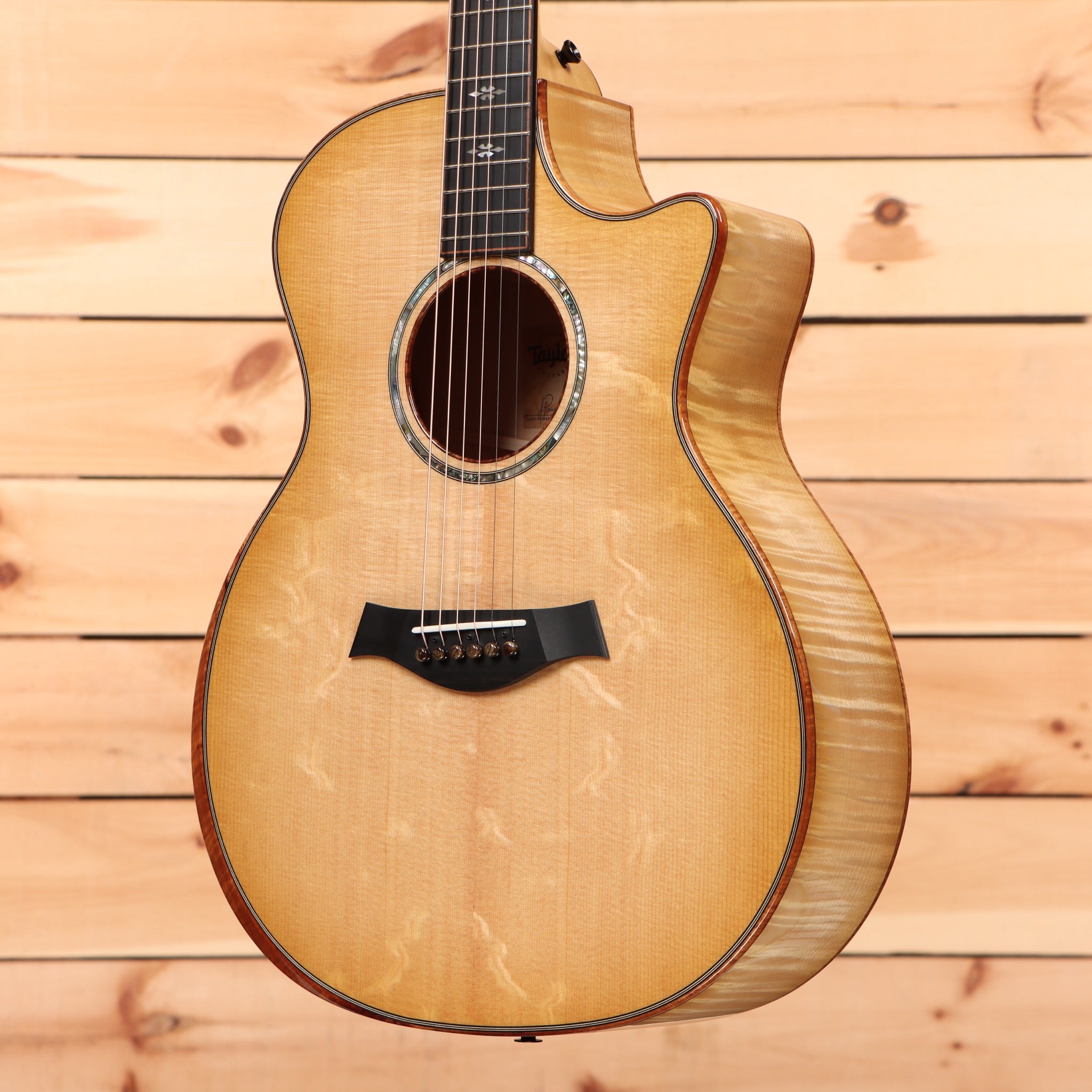 Taylor Custom Grand Auditorium acoustic guitar Antique Blond with venetian cutaway