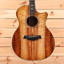 Taylor Custom Grand Auditorium acoustic guitar natural finish with flamed koa top and venetian cutaway