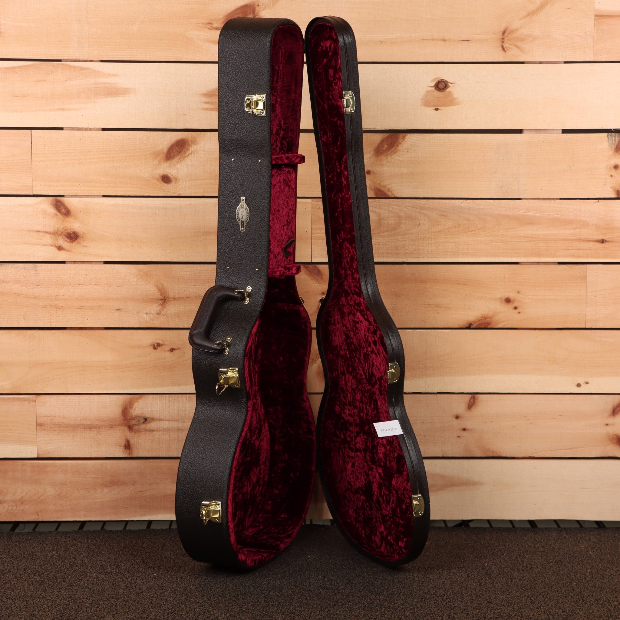Taylor Custom Grand Auditorium acoustic guitar natural finish with burgundy velvet-lined case