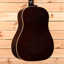 Gibson J-45 acoustic dreadnought guitar light aged vintage sunburst with cream binding