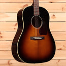 Gibson J-45 dreadnought acoustic guitar light aged vintage sunburst with cream binding and rosewood fretboard