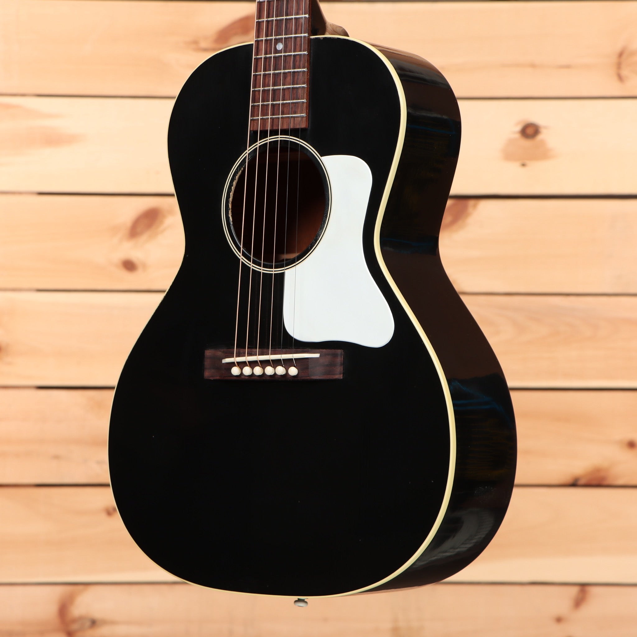 Gibson 1933 L00 acoustic guitar light aged ebony finish with white pickguard