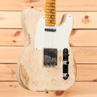 Fender Custom Shop Limited 1958 Telecaster heavy relic aged white blonde electric guitar with maple neck