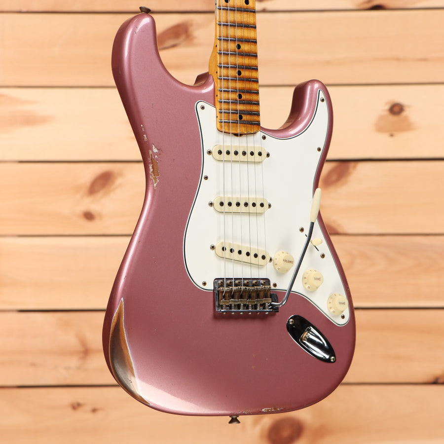 Fender Custom Shop Limited Tomatillo Stratocaster electric guitar Burgundy Mist Metallic relic finish with maple neck