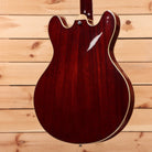Eastman T186MX semi-hollow body electric guitar classic red finish with maple binding