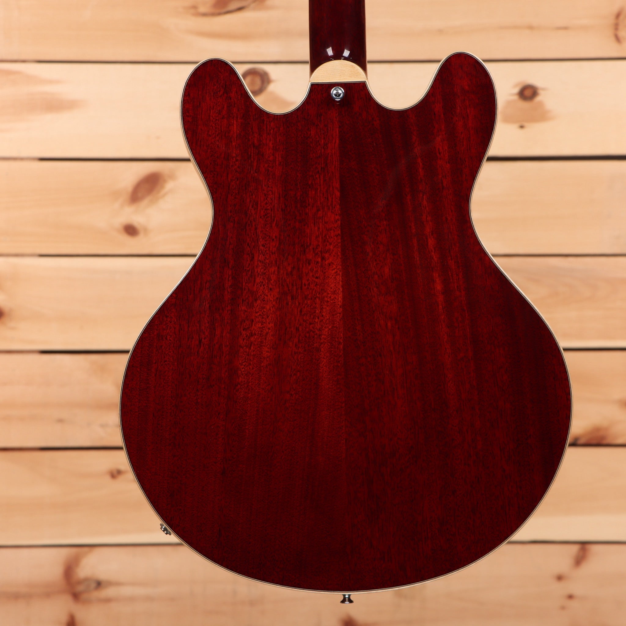 Eastman T186MX semi-hollow electric guitar Classic Red with maple neck and f-holes