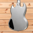 Gibson SG Standard silver mist electric guitar with dual humbuckers and sleek cutaway body