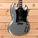 Gibson SG Standard Silver Mist electric guitar with dual humbuckers and black pickguard