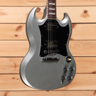 Gibson SG Standard Silver Mist electric guitar with dual humbuckers and black pickguard