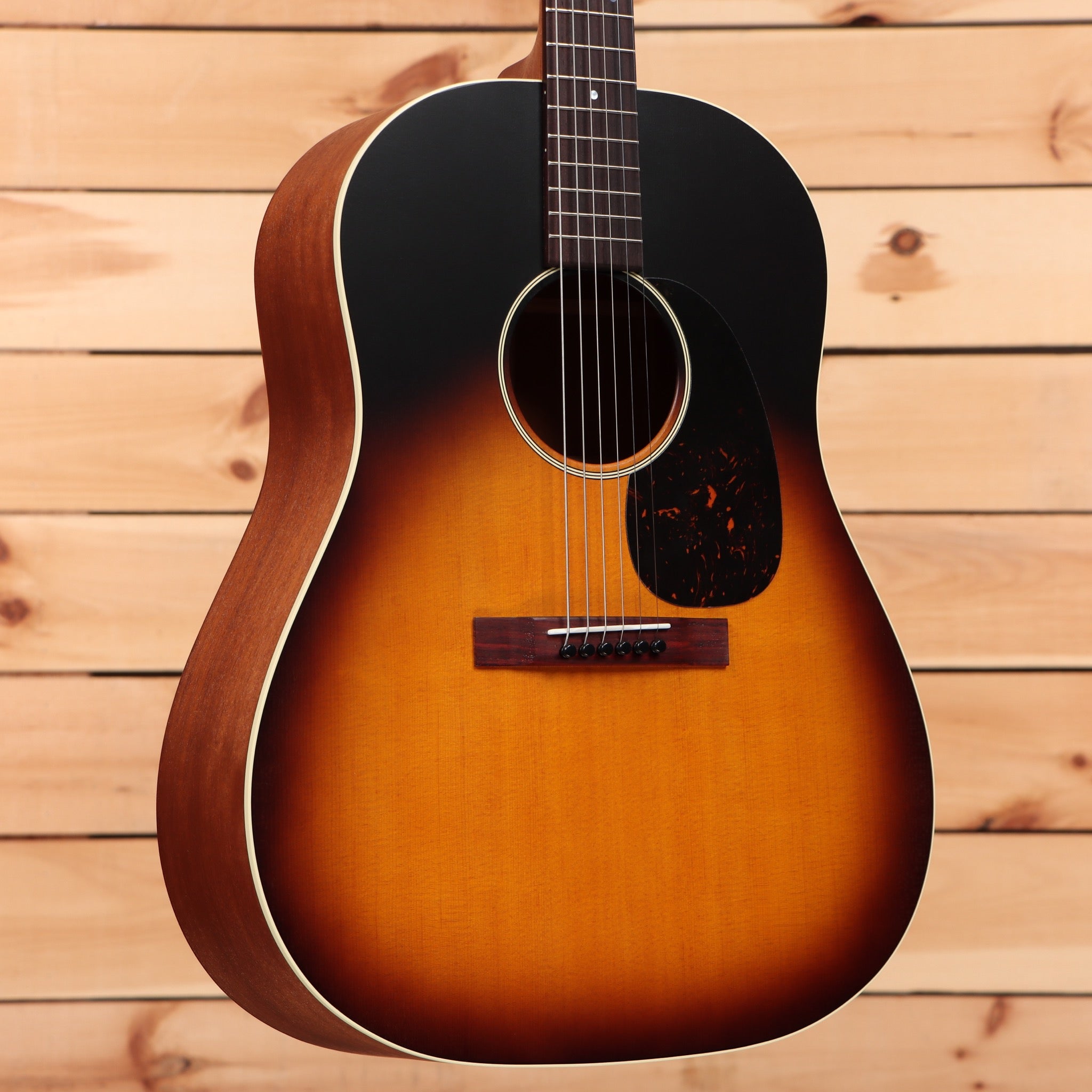 Martin DSS17 dreadnought acoustic guitar Whiskey Sunset Burst with white binding