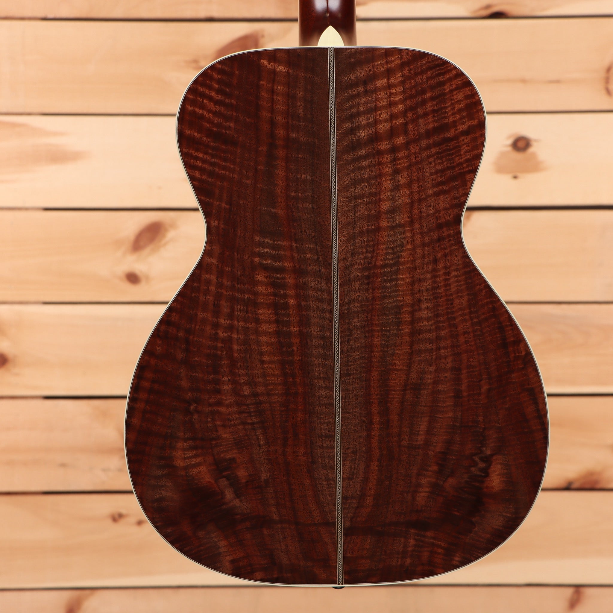 Santa Cruz OM Custom acoustic guitar Buttered Toast Walnut with figured walnut back and sides