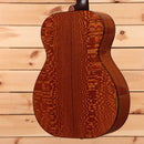 Huss and Dalton Tom Custom natural acoustic guitar with figured mahogany back and sides