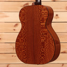 Huss and Dalton Tom Custom natural acoustic guitar with figured mahogany back and sides