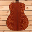 Huss and Dalton Tom Custom natural acoustic guitar with figured wood back and sides