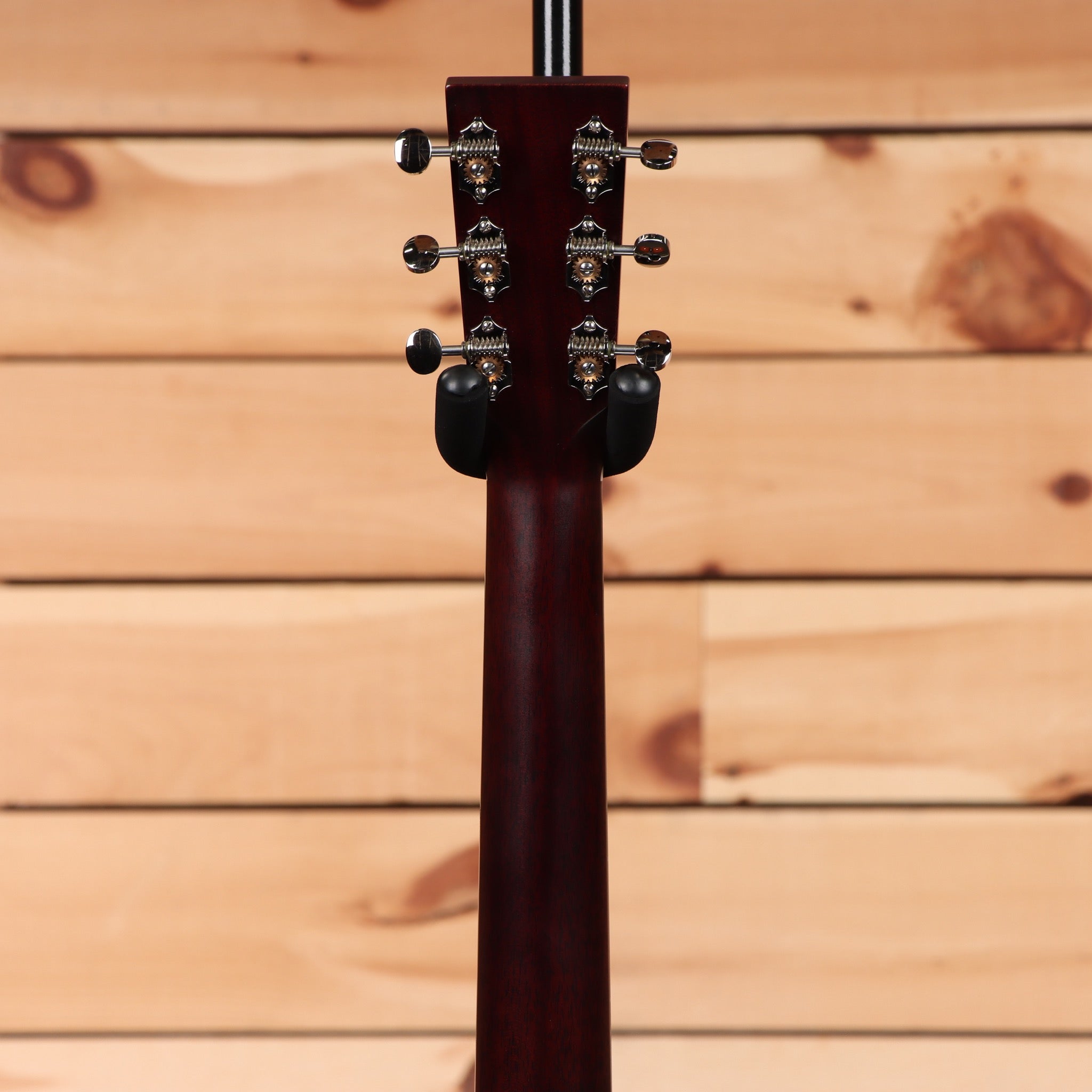 Huss and Dalton Tom Custom acoustic guitar natural finish with ornate slotted headstock tuners