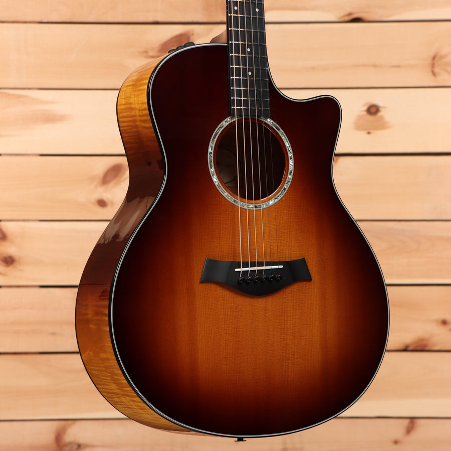 Taylor 416ce Big Leaf Maple acoustic-electric guitar Tobacco Sunburst with venetian cutaway