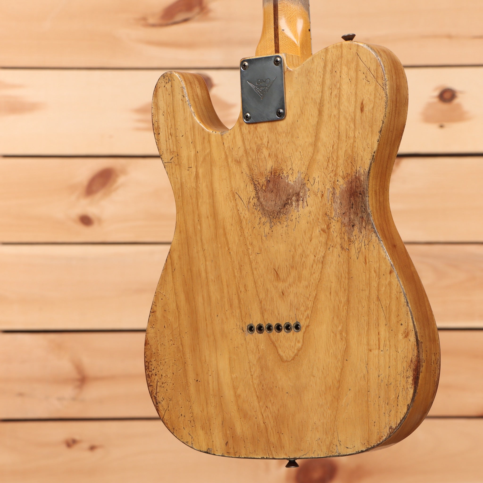 Fender Custom Shop Limited David Brown Masterbuilt 1951 Cunife Telecaster electric guitar aged natural with single-coil pickups