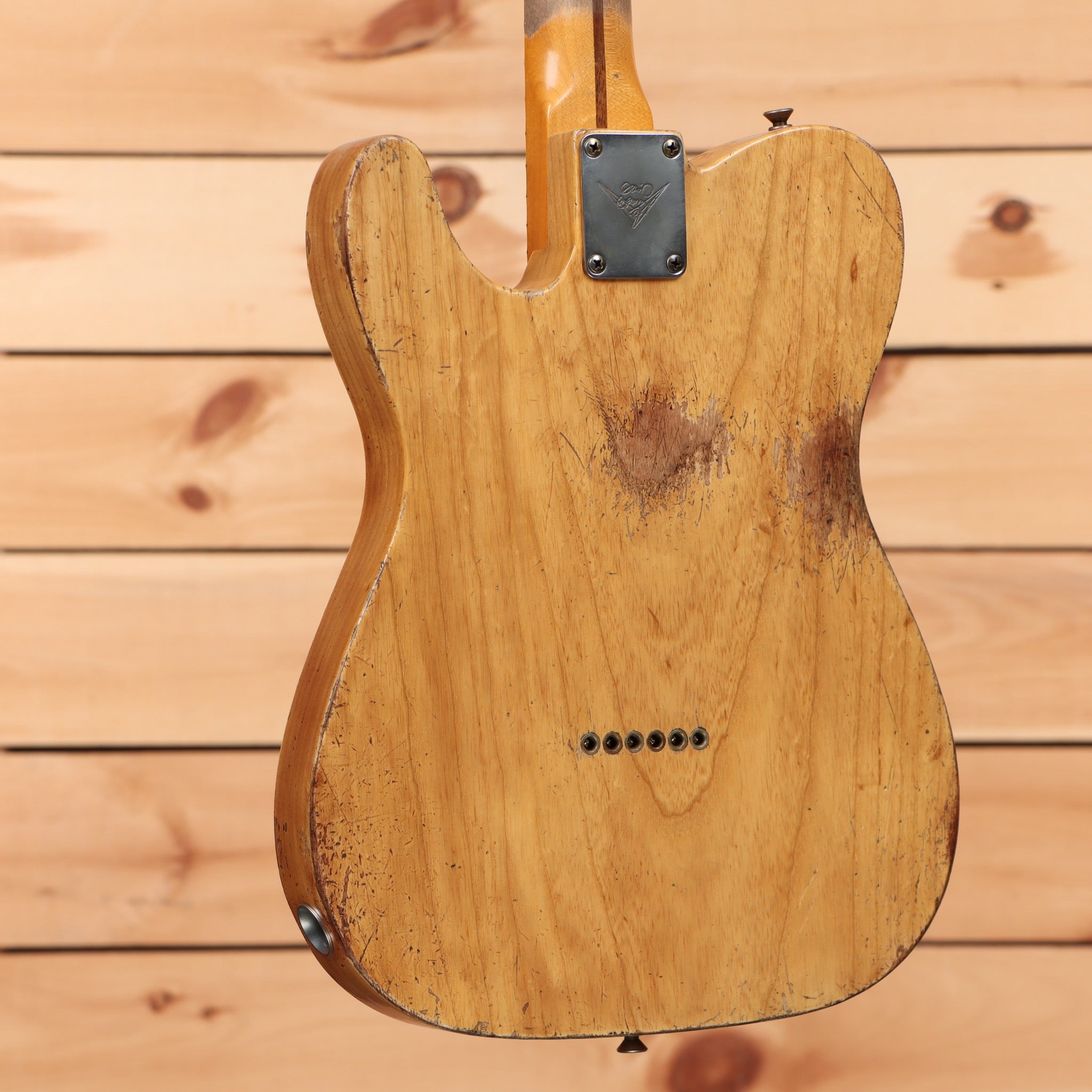 Fender Custom Shop Limited David Brown Masterbuilt 1951 Cunife Telecaster electric guitar aged natural with single-coil pickups