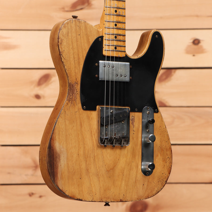 Fender Custom Shop Limited David Brown Masterbuilt 1951 Cunife Telecaster electric guitar aged natural with single-coil pickups
