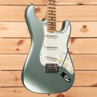 Fender Custom Shop 1969 Stratocaster Journeyman electric guitar Fire Mist Silver with single-coil pickups and maple neck