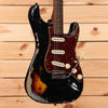 Fender Custom Shop Limited 1961 Stratocaster Heavy Relic - Aged Black Over 3 Color Sunburst