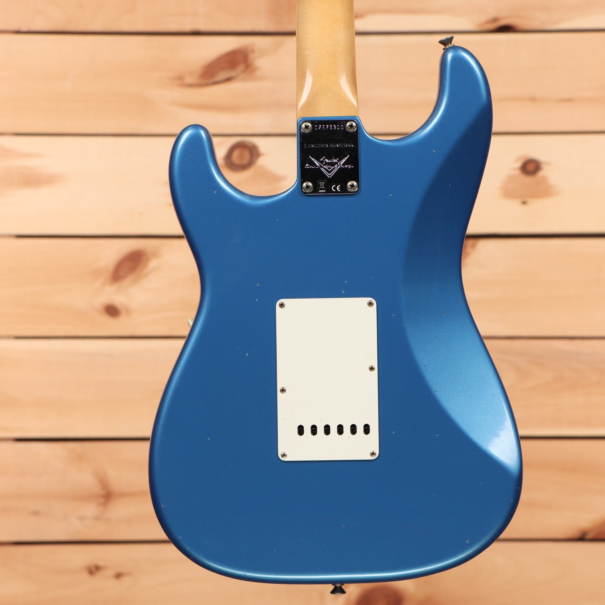Fender Custom Shop Limited 1969 Stratocaster Journeyman electric guitar Lake Placid Blue with white pickguard