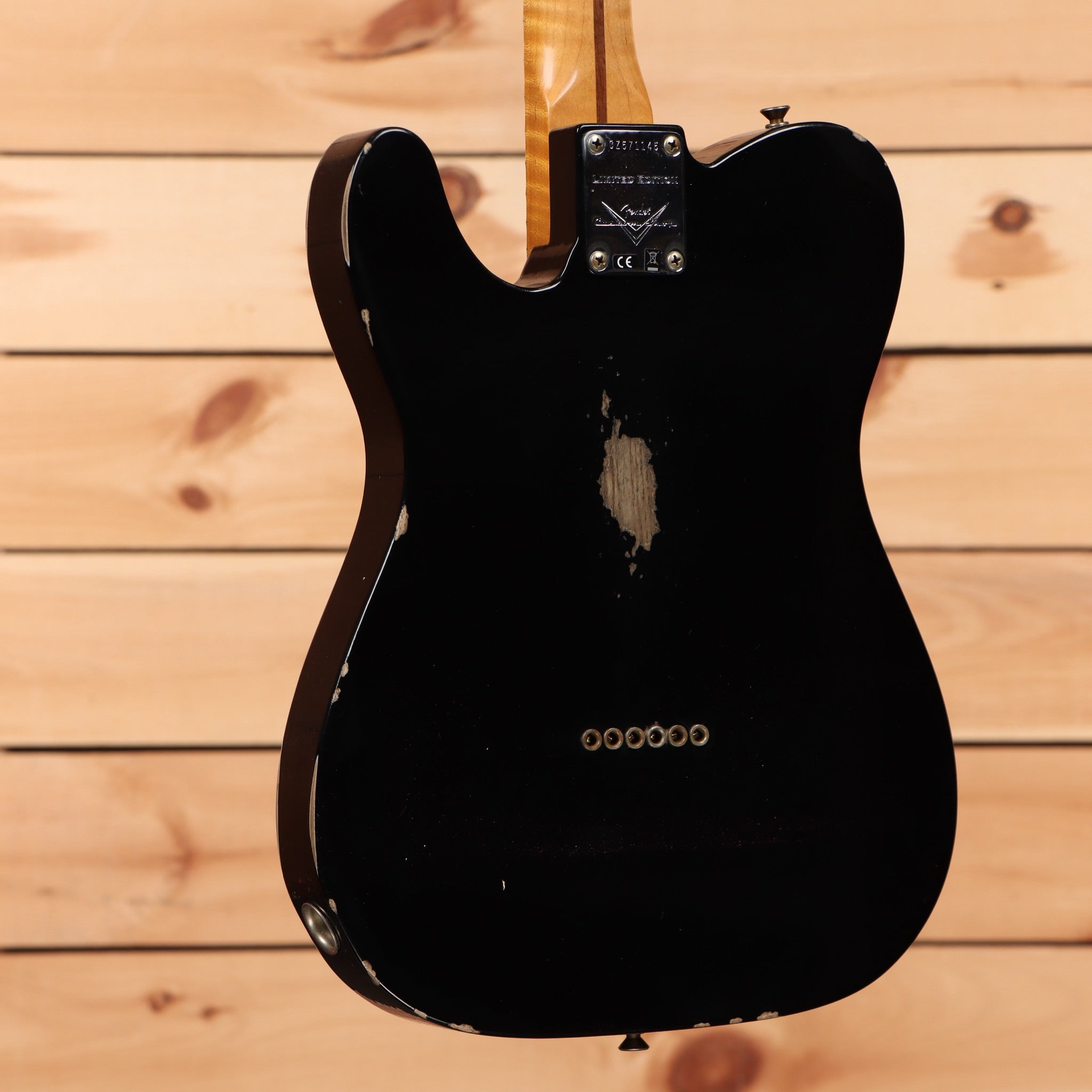Fender Custom Shop Limited Caballo Tono Ligero Telecaster electric guitar aged black with single-coil pickups