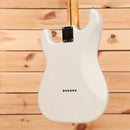 Fender Custom Shop 1955 Custom Stratocaster electric guitar Aged White Blonde with single-coil pickups and hardtail bridge