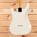 Fender Custom Shop 1955 Custom Stratocaster electric guitar Aged White Blonde with single-coil pickups and hardtail bridge