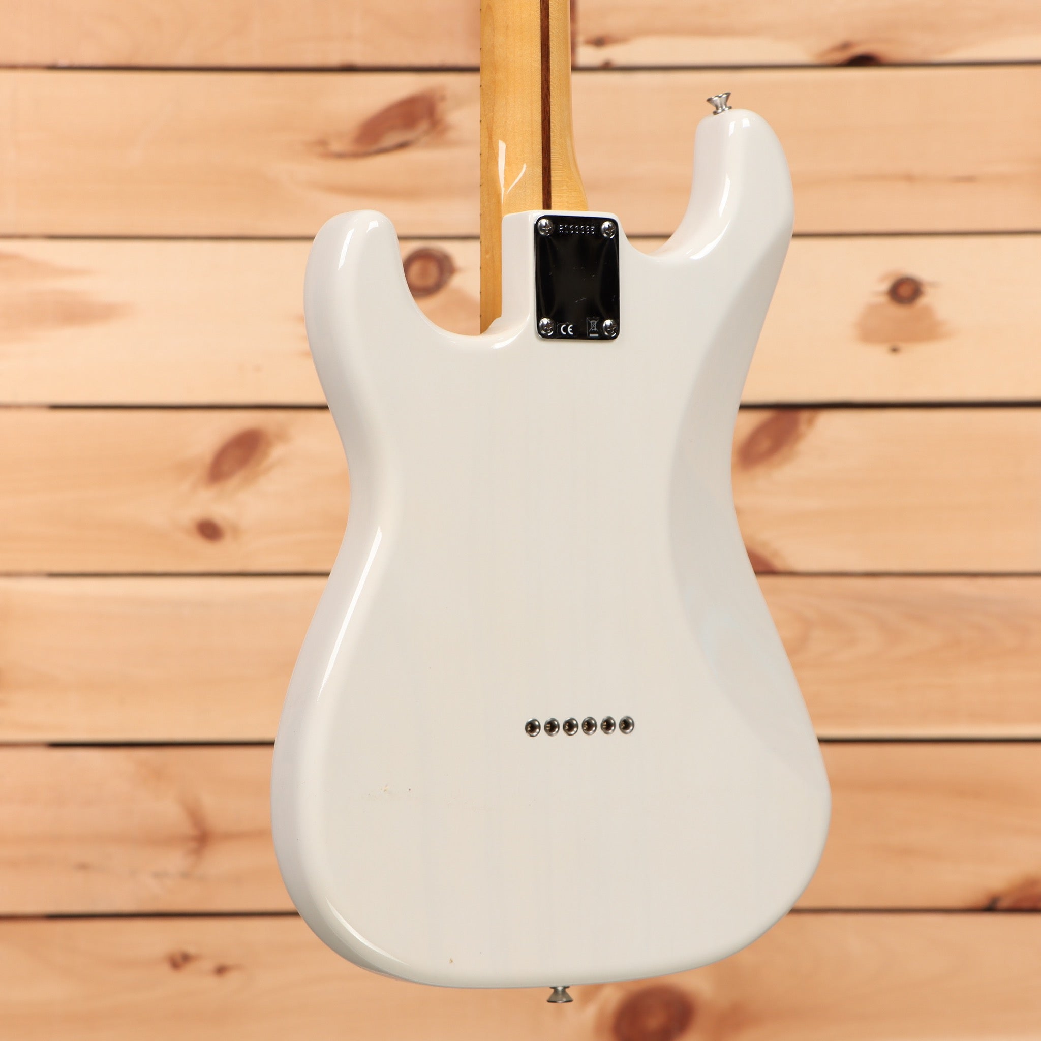 Fender Custom Shop 1955 Custom Stratocaster hardtail electric guitar aged white blonde with single-coil pickups