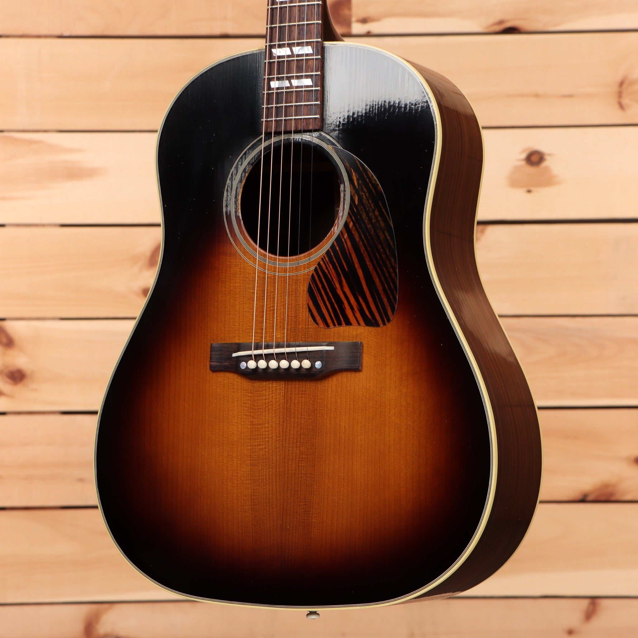 Gibson 1942 Banner Southern Jumbo light-aged vintage sunburst acoustic guitar with 12-string configuration