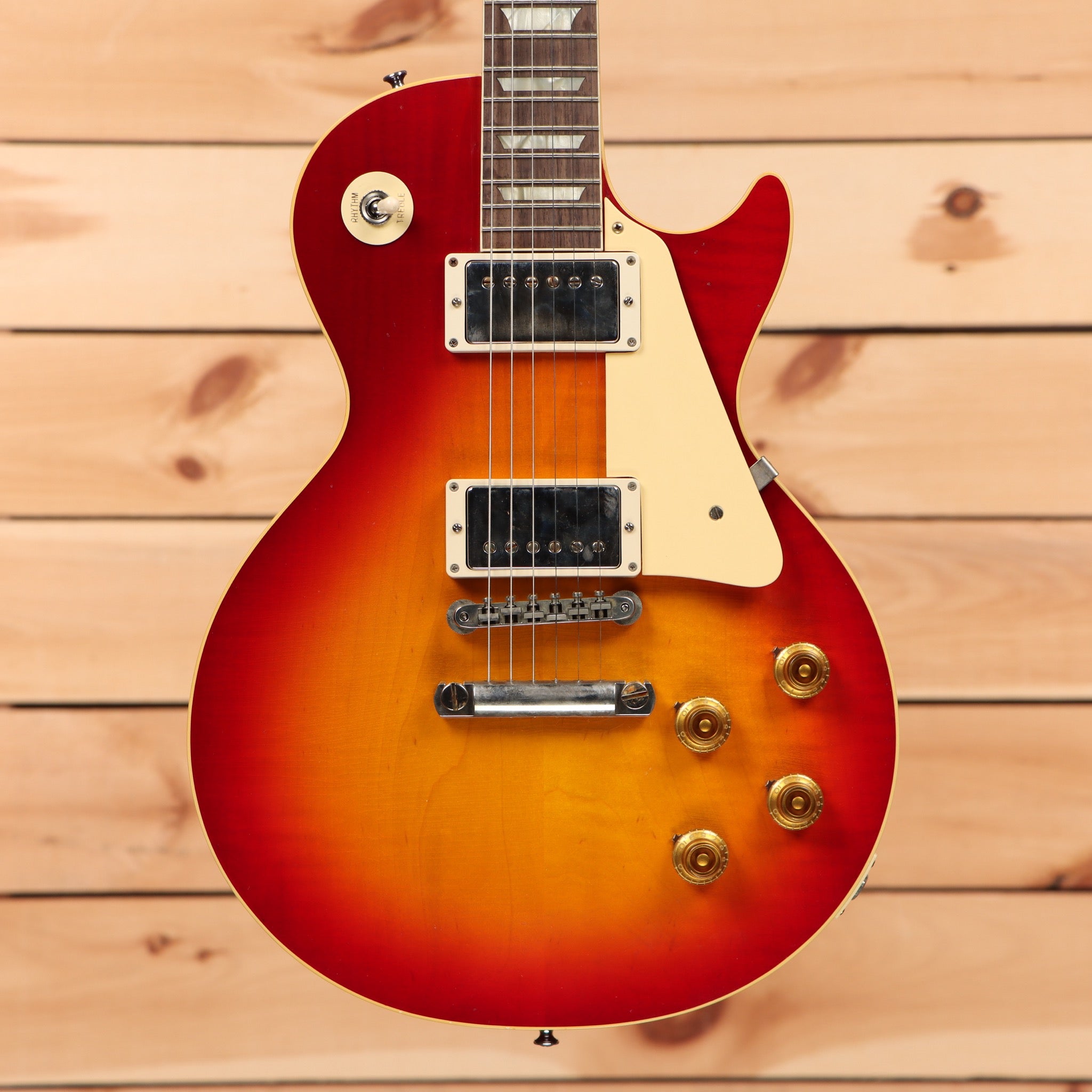 Gibson 1958 Les Paul Standard Reissue electric guitar Washed Cherry Sunburst with dual humbuckers