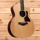 Pre-owned Taylor 214ce Grand Auditorium acoustic-electric guitar natural finish with venetian cutaway
