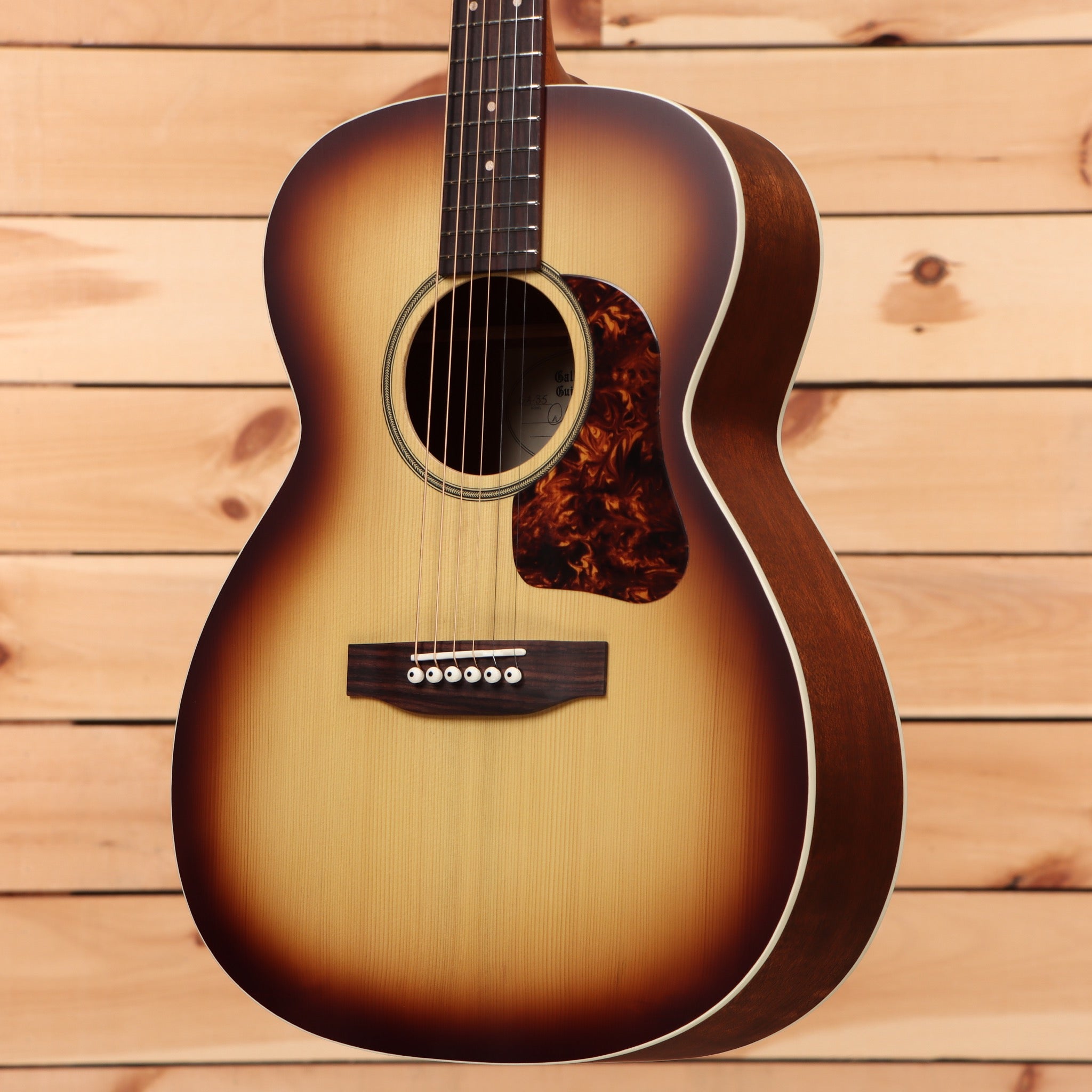 Gallagher GA35 dreadnought acoustic guitar sunburst finish with tortoiseshell pickguard